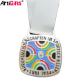 Medal manufacturer customized marathon medal souvenir with ribbon